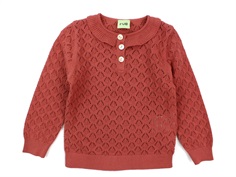 FUB blouse pointelle redwood cotton